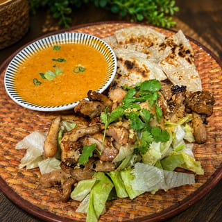Grilled Chicken and Roti with Massaman Curry Combo