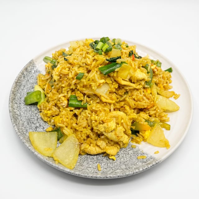 Vegan Curry Fried Rice.
