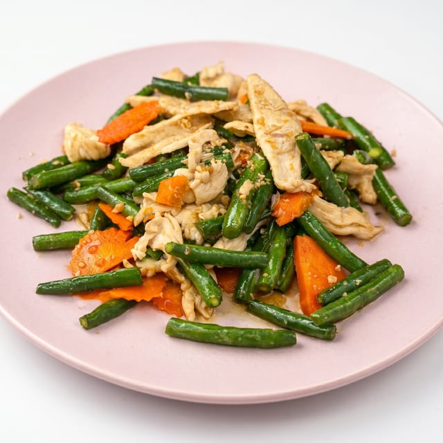 Vegan Garlic Green Bean.
