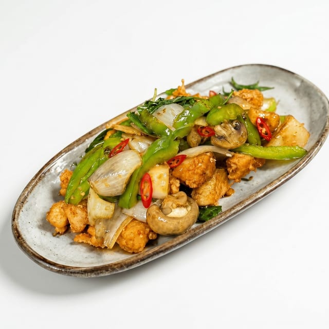 Crispy Basil Chicken.