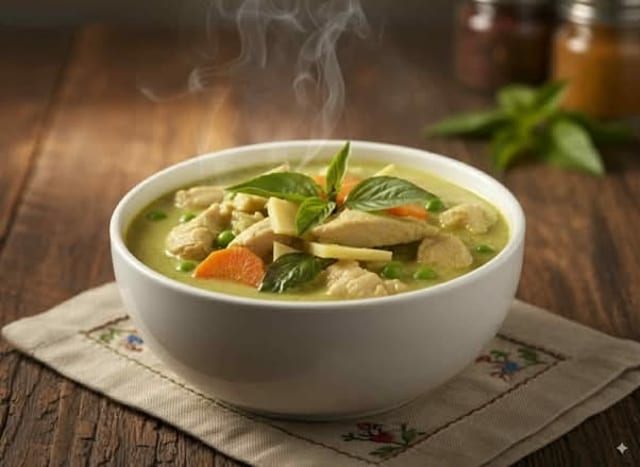 Ground Chicken Green Curry.