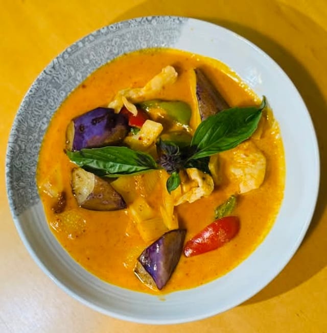 Ground Chicken Red Curry.